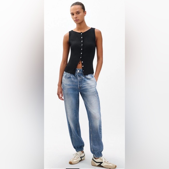 Rag & Bone Miramar Faux Denim Joggers, Elastic Waist & Cuffs | Small - Picture 5 of 14